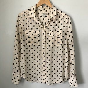 J.Crew silk polka dot blouse, size 4